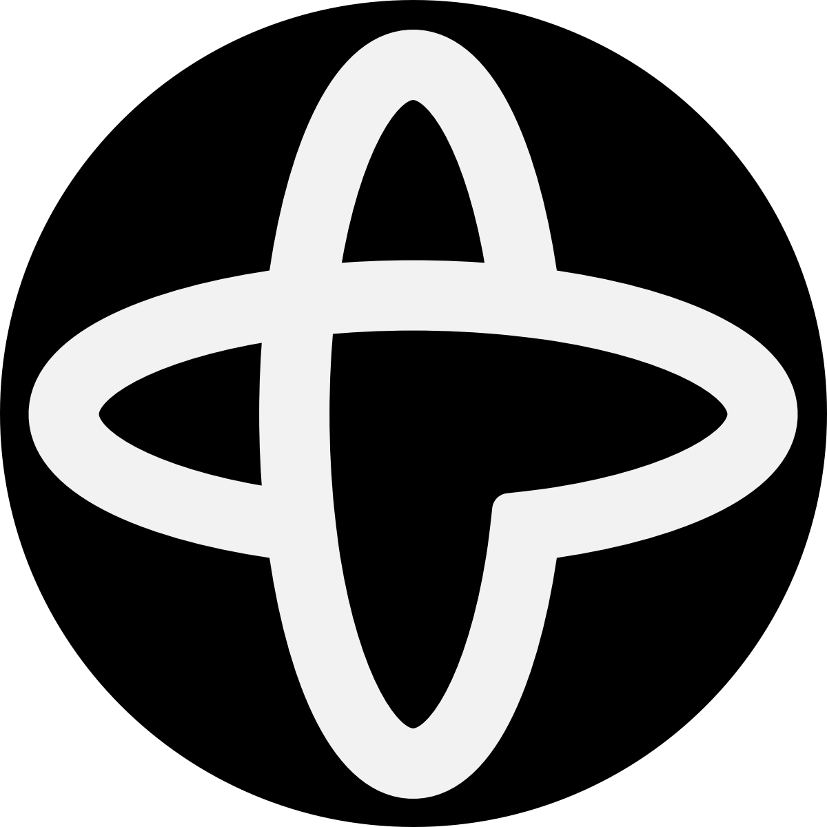 White logo icon on Black (Circle)